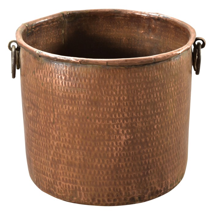 Copper metal plant pots